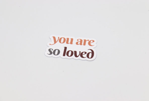 Papierová nálepka "SO LOVED" - Image 2