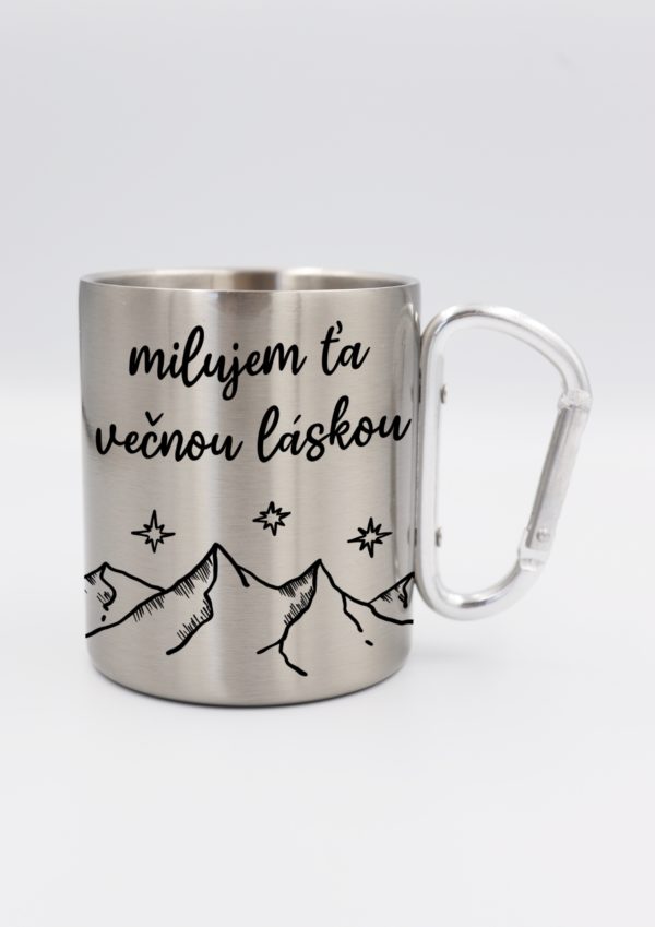 Kovový termohrnček s karabínkou "HVIEZDY" - Image 6