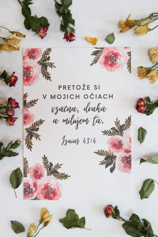 Art print "VZÁCNA, DRAHÁ, MILUJEM ŤA"