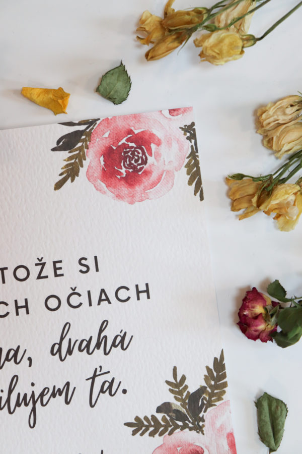 Art print "VZÁCNA, DRAHÁ, MILUJEM ŤA" - Image 3