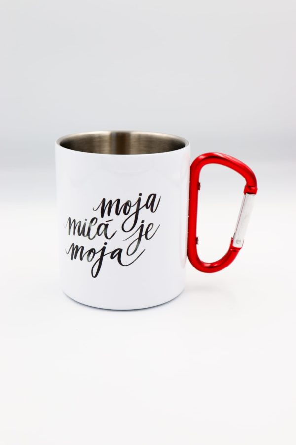 Termohrnčeky s karabínkou „MOJA MILÁ JE MOJA“ - Image 5