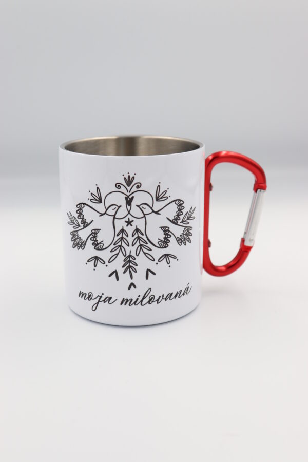 Termohrnčeky s karabínkou „MÔJ MILOVANÝ & MOJA MILOVANÁ“ - Image 3