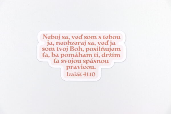 Papierová nálepka "NEBOJ SA" ružová