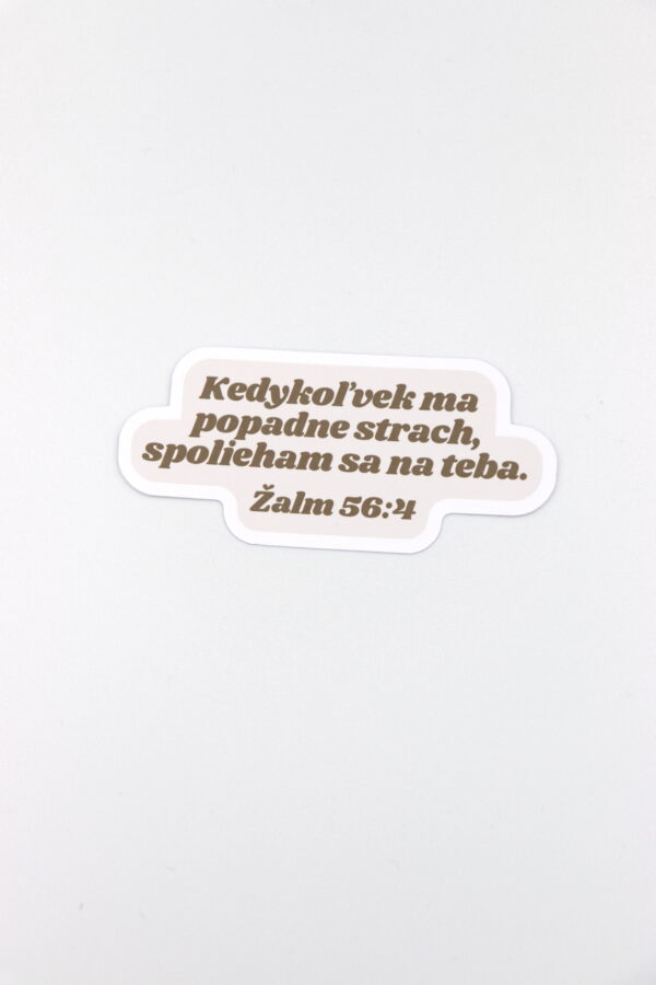 Papierová nálepka "SPOLIEHAM SA NA PÁNA"
