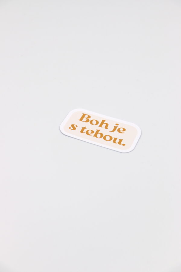 Papierová nálepka "BOH JE S TEBOU" - Image 2