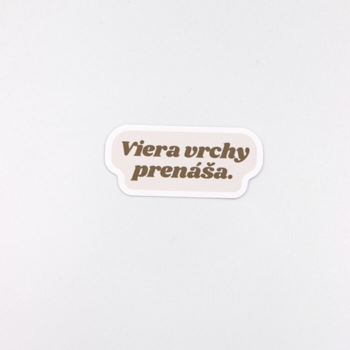 Papierová nálepka "VIERA VRCHY PRENÁŠA"